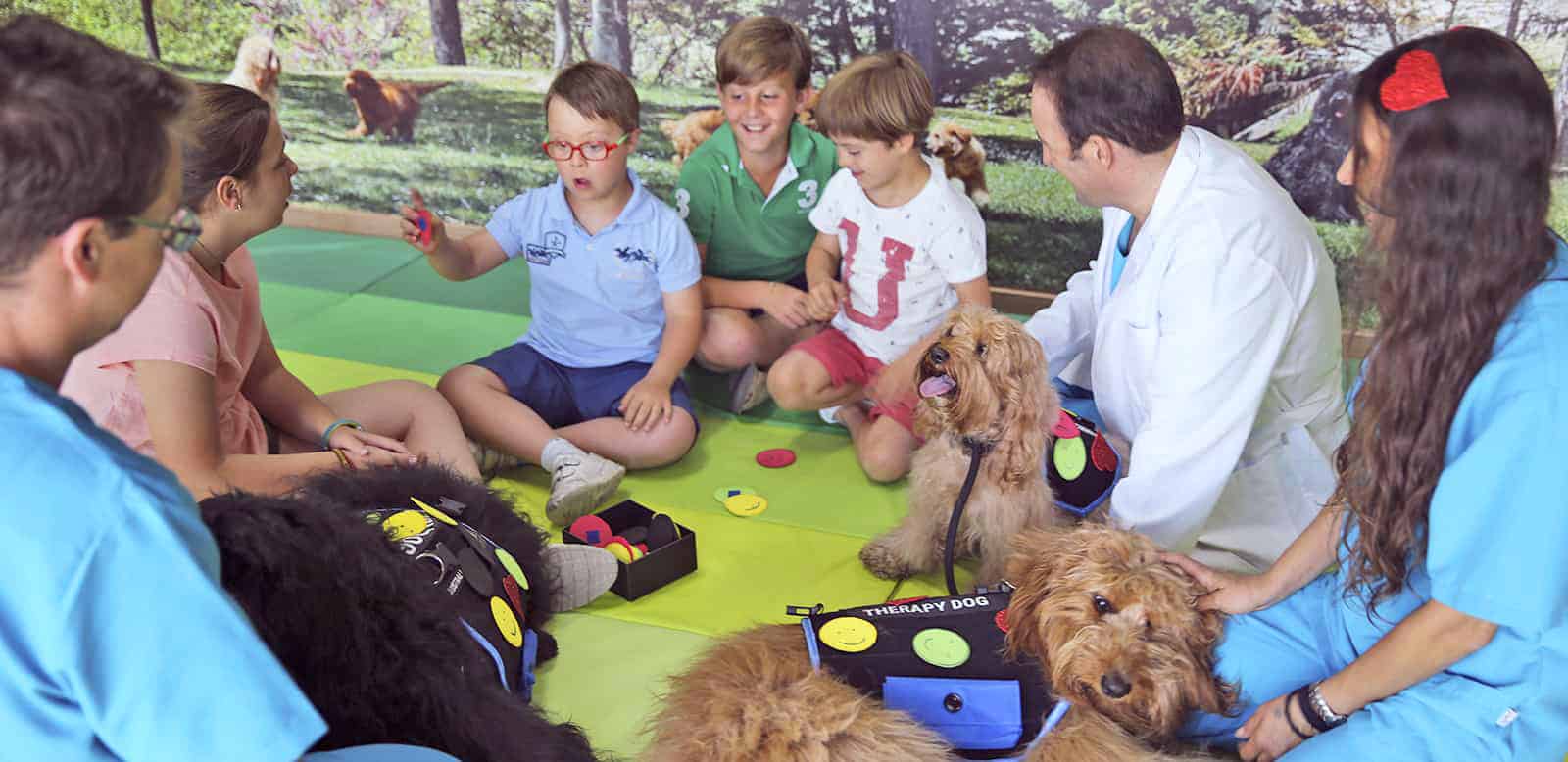 therapy dogs and children