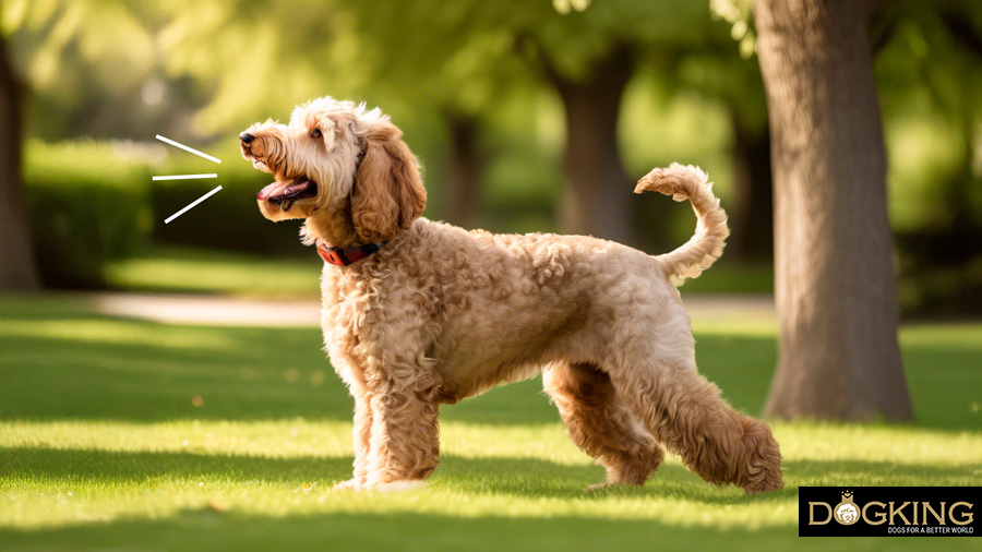 Dog barking in the park