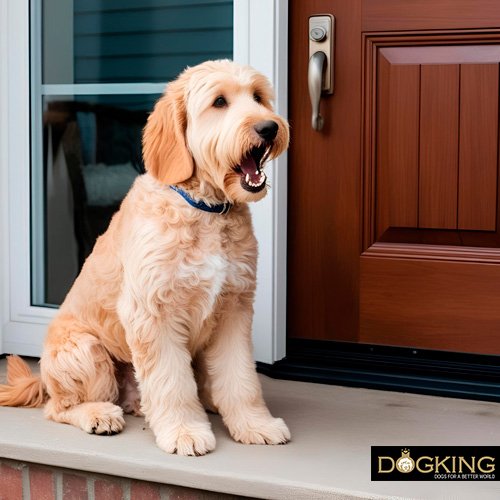 Dog barking at the door